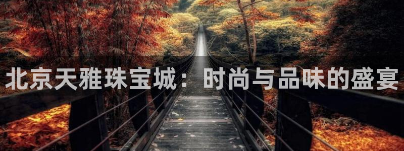 众腾娱乐招商：北京天雅珠宝城：时尚与品味的盛宴