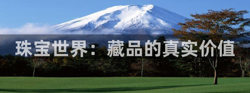 众联别墅g座上腾娱乐有限公司：珠宝世界：藏品的真实价值